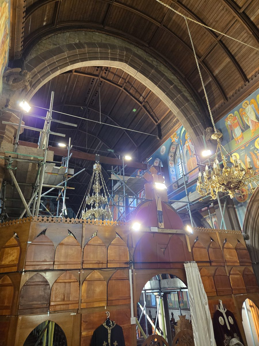 KSR specialist fitting mounted behind the iconostasis