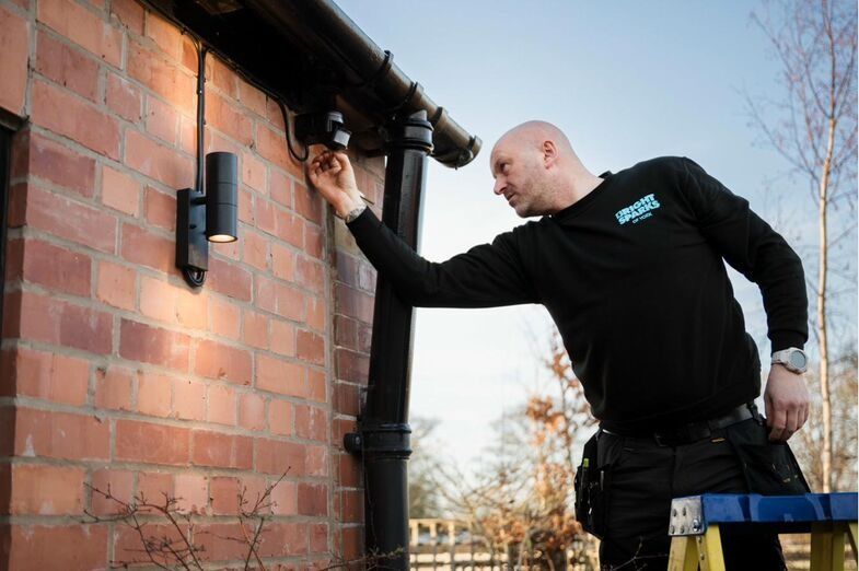 Security and accent lighting installation in York